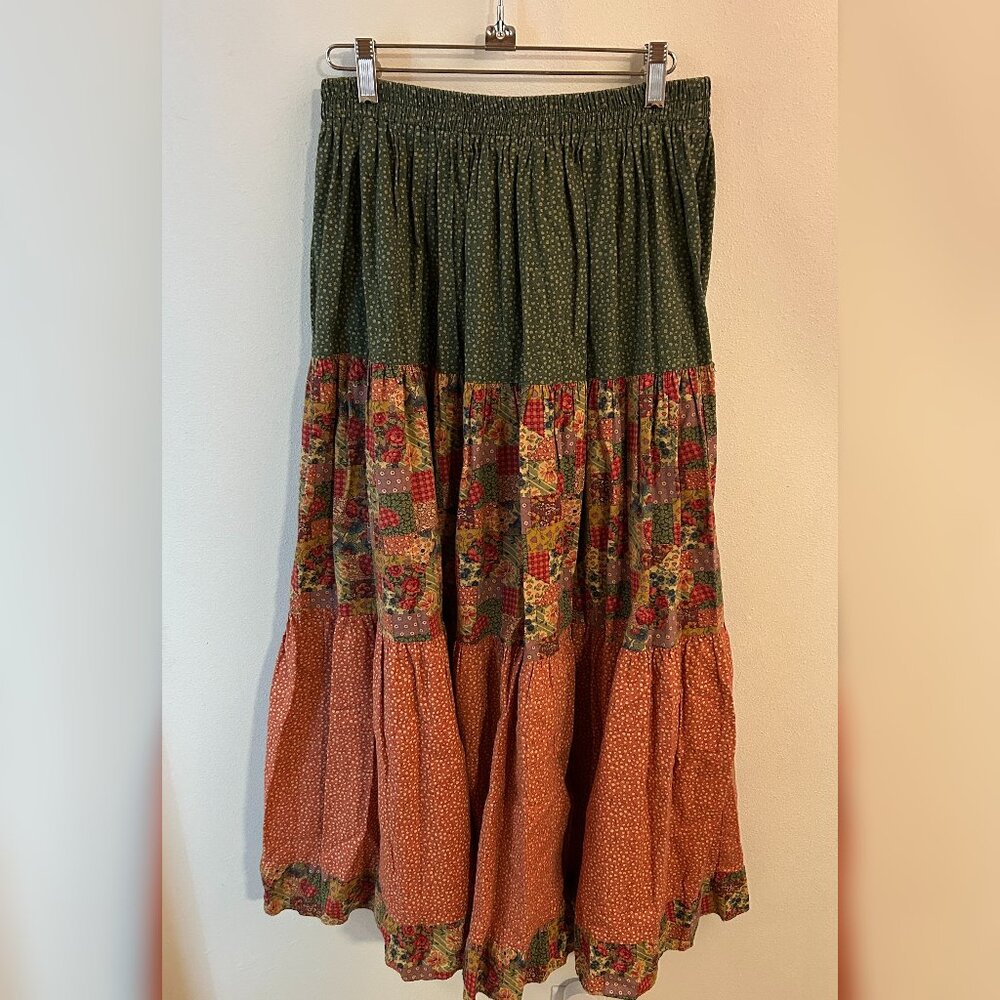 Vintage prairie skirt with ruffle
